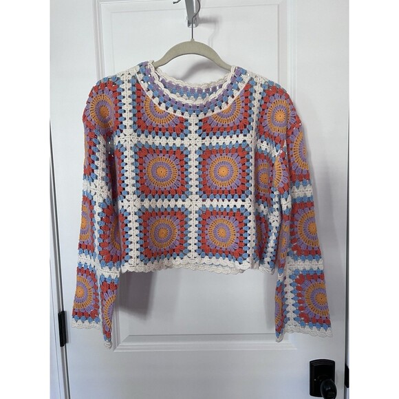 Sincerely Jules Sweaters - NWT Sincerely Jules Crochet Cropped Sweater 100% Cotton Size Small